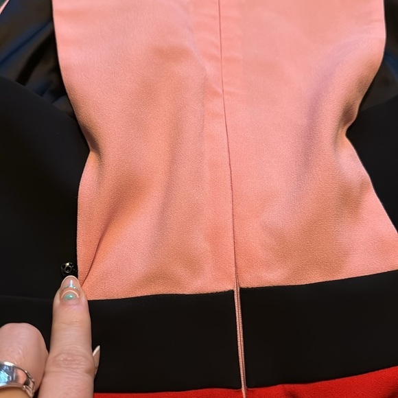 Fausto Puglisi color block pink & red dress, with pockets, NWT! Size 38 (US 4) - Picture 10 of 12